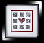 Silver Heart Frame - Handcrafted Framed Artwork - dr17-0072